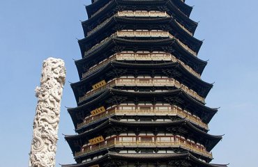 Tianning Pagoda in Changzhou by Jakub Halun is licensed under the terms of the GNU Free Documentation License, Version 1.2 or any later version published by the Free Software Foundation