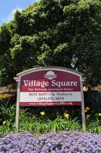Village Square entrance sign
