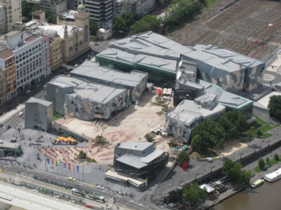 Federation Square by Holiday Point is licensed under CC BY 2.0