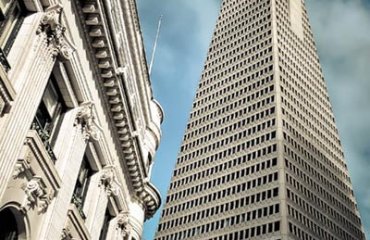 Old vs New II (Transamerica Pyramid) by Spiros Vathis is licensed under CC BY-ND 2.0