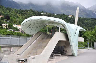 "Zaha Hadid - Innsbruck Nordpark Cable Railway 53" by Forgemind ArchiMedia is licensed under CC BY 2.0