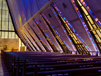 "Air Force Academy Chapel" by SarahHoward is licensed under CC BY 2.0