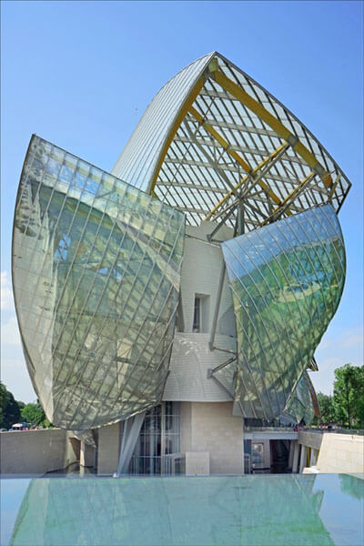 Fondation Louis Vuitton, Bois de Boulogne, Paris, France. East