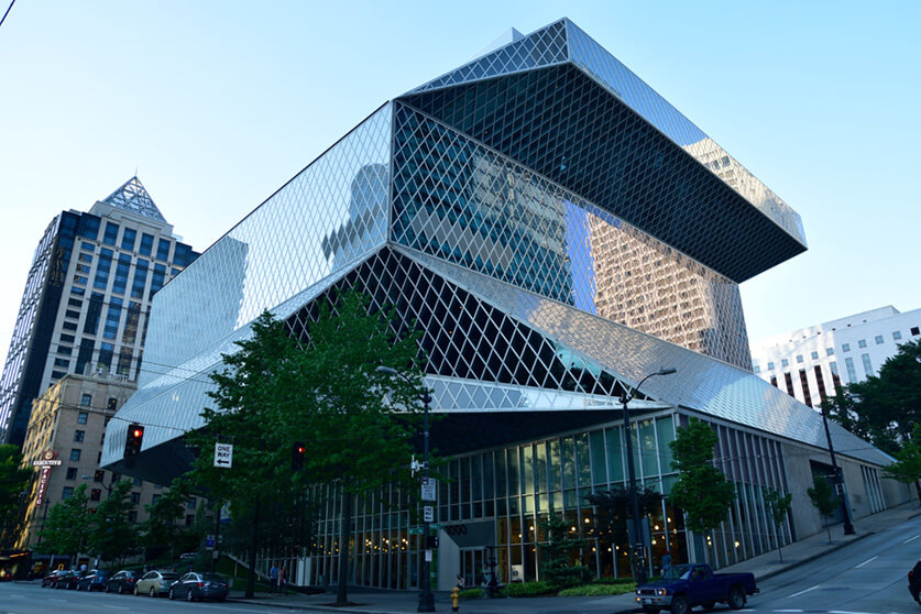 "Seattle Public Library, Central Library" by Ming-yen Hsu is licensed under CC BY-ND 2.0