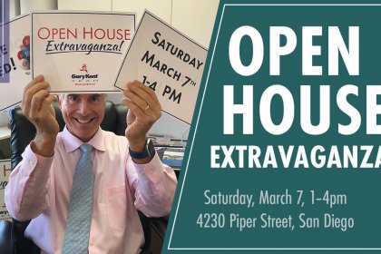 Open House Extravaganza March 7, 2020 from 1-4pm 4230 Piper Street, San Diego